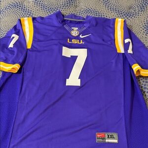 Nike Purple and Yellow LSU Jersey XXL